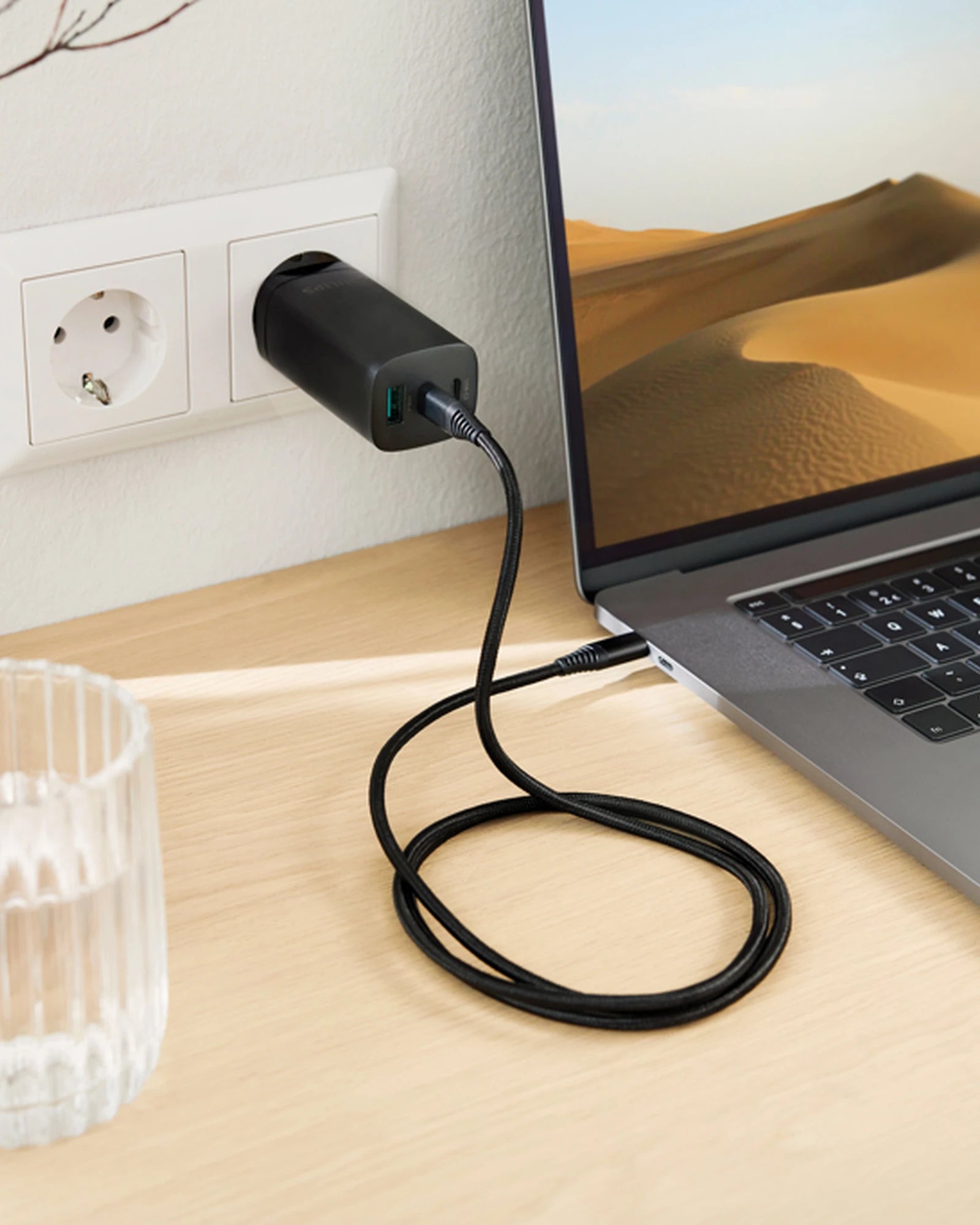 Chargeur mural USB 3 ports PD 65 W Philips à personnaliser - 1